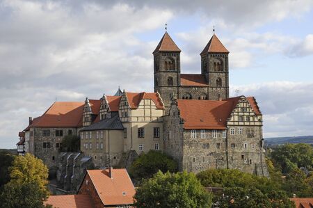 castle and collegiate church in quedlinburgのeditorial素材