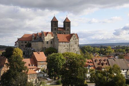 castle and collegiate church in quedlinburgのeditorial素材