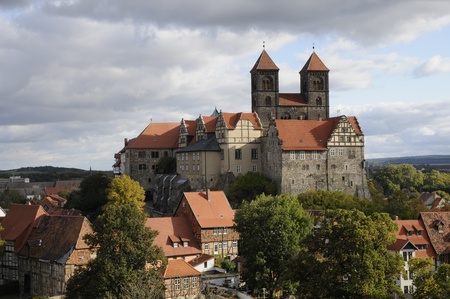castle and collegiate church in quedlinburgのeditorial素材
