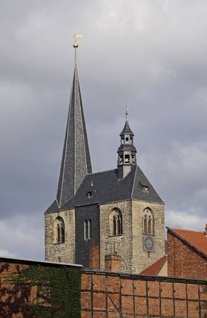 benediktikirche in quedlinburgの写真素材