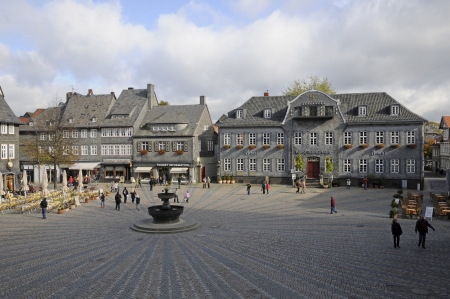 marketplace in goslarの写真素材