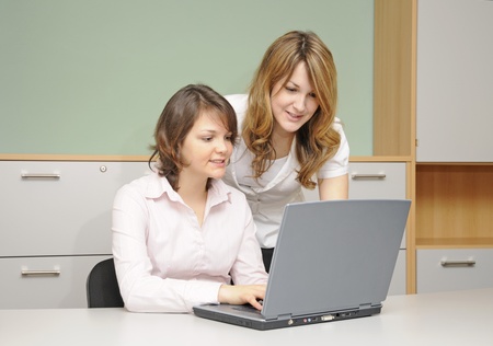 young women in the officeの写真素材