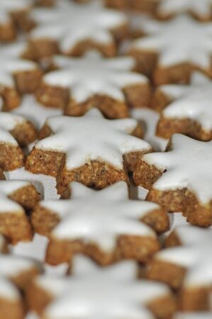 Icing cookies in star shapesの写真素材