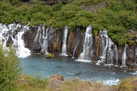 Hraunfossar, Iceland,の写真素材