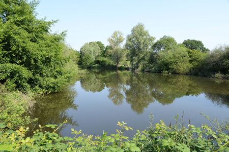 Lake at Klein-Welzheimの写真素材