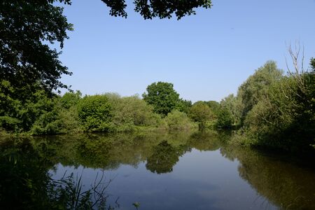 Lake at Klein-Welzheimの写真素材