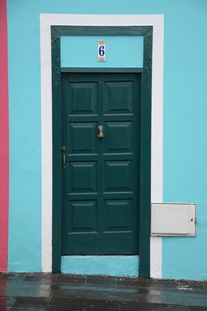 Door to Santa Cruz de La Palmaの写真素材