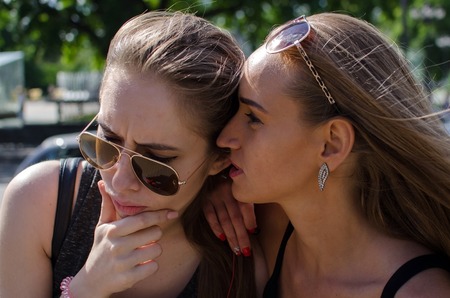 Two girlfriends enjoing time together during the summer