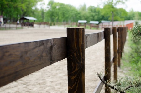 Closeup of the fence in the park