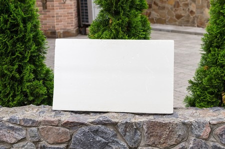 Close up of empty bilboard inthe parkの写真素材