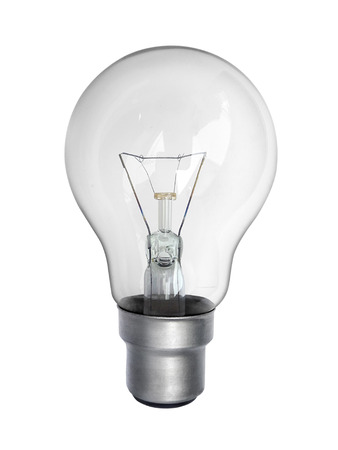 Light bulb, isolated, on white backgroundの写真素材