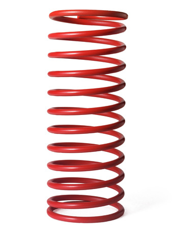 automotive suspension springs on a white backgroundの写真素材