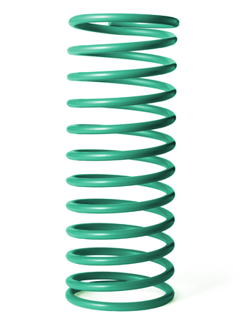 automotive suspension springs on a white backgroundの写真素材
