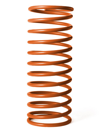 automotive suspension springs on a white backgroundの写真素材