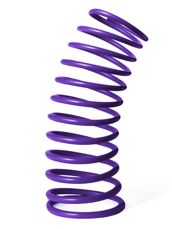 automotive suspension springs on a white backgroundの写真素材