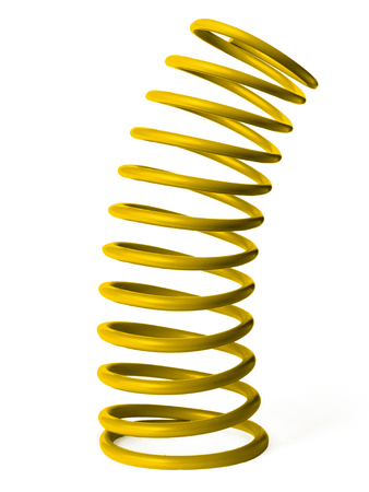 automotive suspension springs on a white backgroundの写真素材