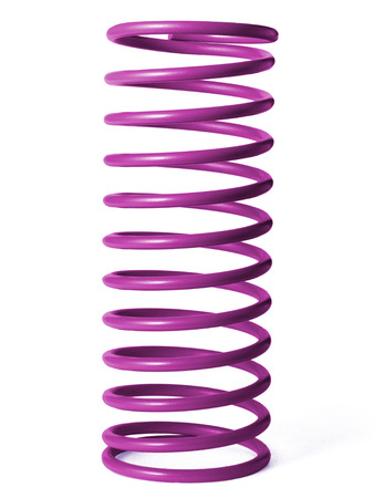 automotive suspension springs on a white backgroundの写真素材
