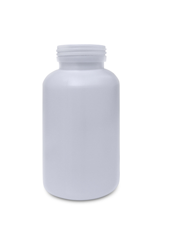 White plastic bottle isolated on white backgroundの写真素材