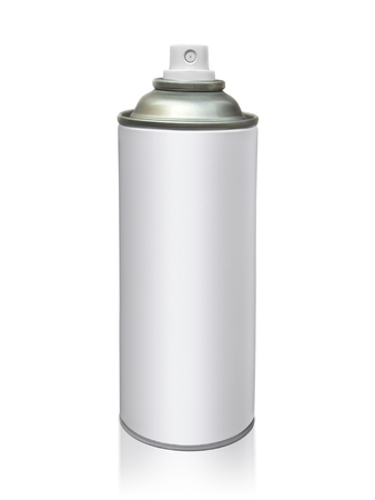 aerosol bottle isolated on white backgroundの写真素材