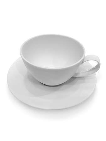 Cup of coffee isolated on white backgroundの写真素材