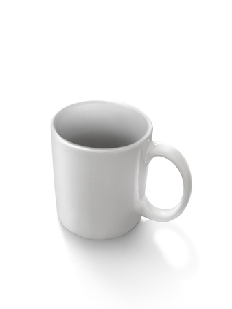 Cup of coffee isolated on whiteの写真素材