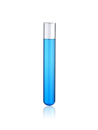 Laboratory test-tube isolated on whiteの写真素材
