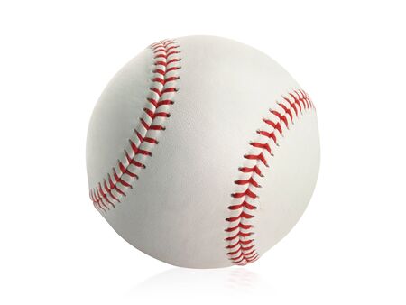 Baseball isolated on white backgroundの写真素材