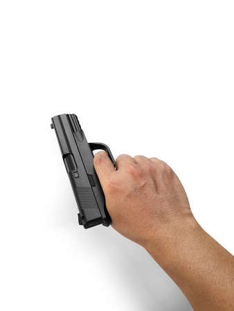 Pistol isolated on white background