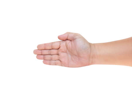 A Man hand, isolated on white background