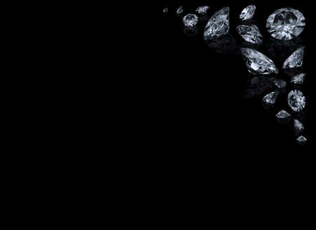 Diamonds background with space for text. 3D renderの写真素材