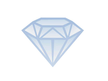 A realistic diamond. No gradient mesh on white backgroundの写真素材