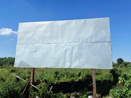 Old billboards. An antique sign on the roadside. View boardの写真素材