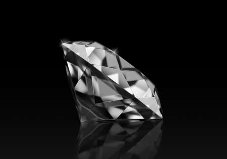 Luxury diamonds on black backgrounds. 3d renderの写真素材