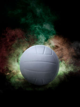 Volleyball on the color smoke backgroundの写真素材