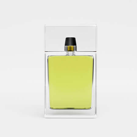 Perfume bottle on a white background. 3d renderの写真素材