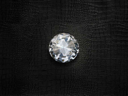 diamond on a black leather background