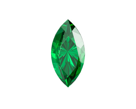 Green Diamond Gemstone with high quality on a white backgroundの写真素材