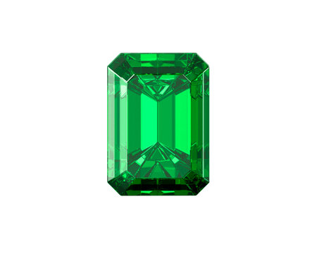 Green Diamond Gemstone with high quality on a white backgroundの写真素材