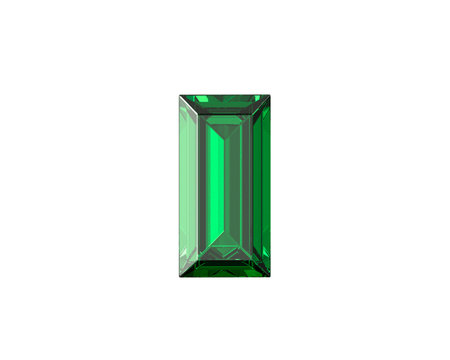 Green Diamond Gemstone with high quality on a white backgroundの写真素材