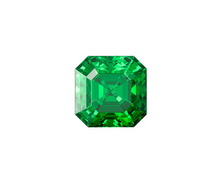 Green Diamond Gemstone with high quality on a white backgroundの写真素材