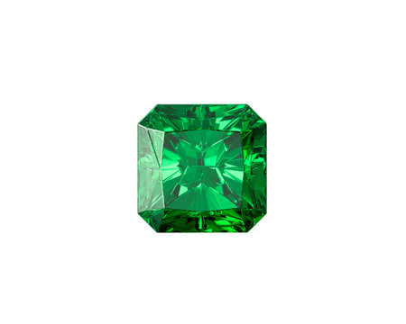 Green Diamond Gemstone with high quality on a white backgroundの写真素材