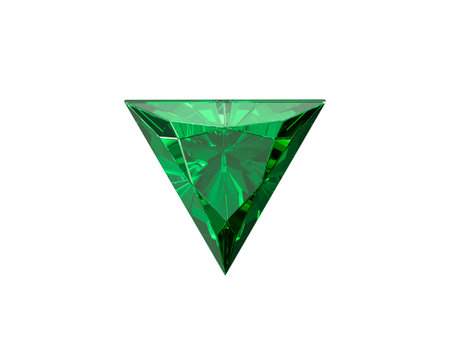 Green Emerald Gemstone with high quality on a white backgroundの写真素材