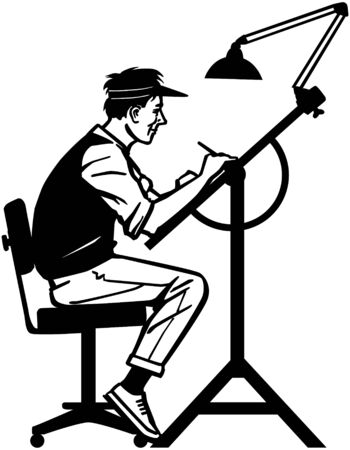 Artist At Workのイラスト素材