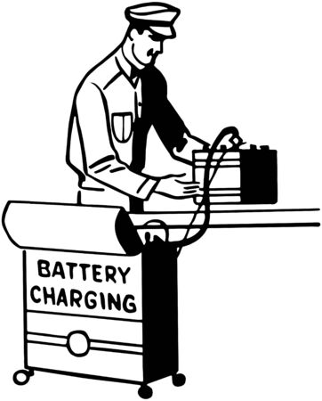 Battery Chargingのイラスト素材