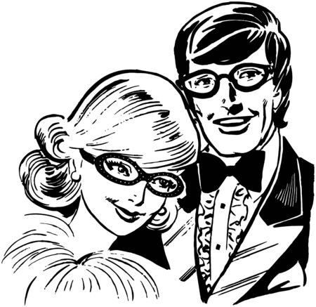 Bespeckled Teen Coupleのイラスト素材