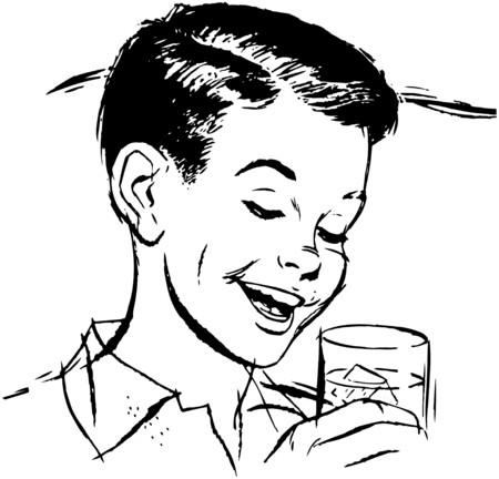 Boy And Glassのイラスト素材