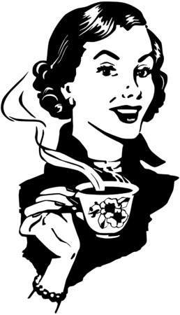 Coffee Ladyのイラスト素材