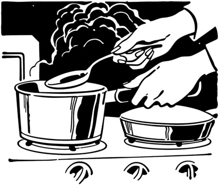 Cooking Dinnerのイラスト素材