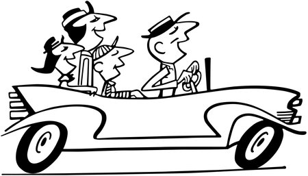 Family Car Ride 2のイラスト素材