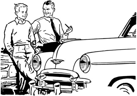 Father And Son Chatのイラスト素材